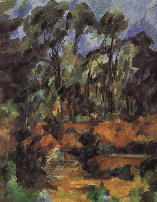 Paul Cezanne forest oil painting picture